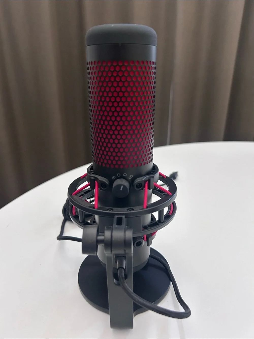 HyperX QuadCast USB Condenser Microphone w/ Pop Filter, Adjustable Gain, Stand